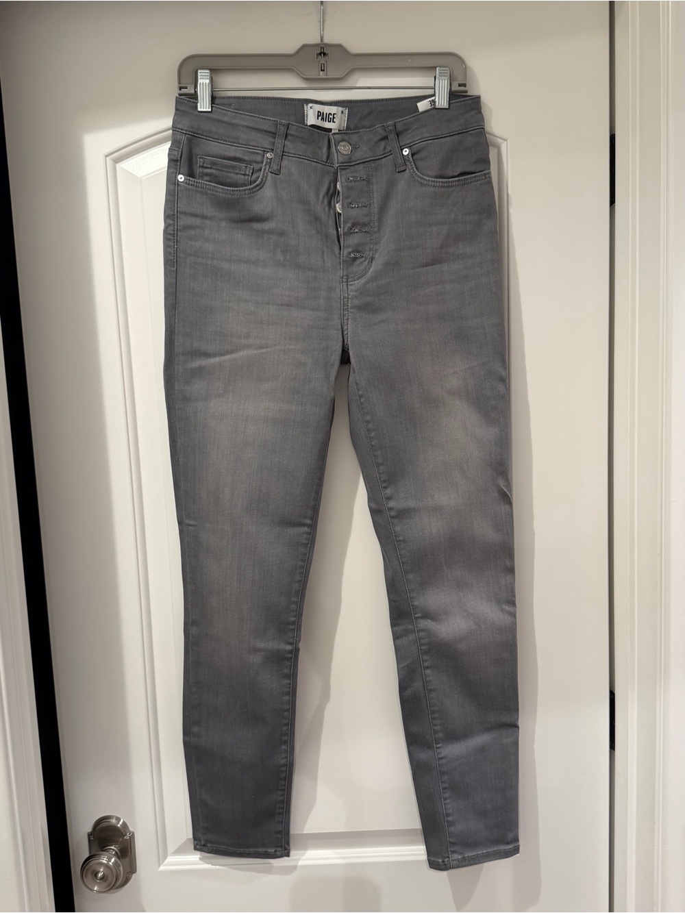 PAIGE Women’s Hoxton Ankle Gray Skinny High-Rise Jeans Sz 29